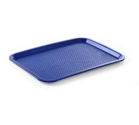 HENDI Bandeja de Servicio AmerBox, Mediana, Rectangular, Multiusos, Bandeja para Servir Comida rápida, Bebidas, Fast Food, Bandeja de Cocina, 305x415x(H) 20mm, Azul, Polipropileno