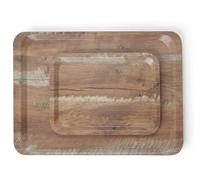 HENDI Bandeja de servicio de melamina con diseño de madera - Madera - 240x350 mm