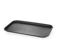 HENDI Bandeja de Servicio, GN 1/1, Amerbox, Rectangular, Multiusos, Bandeja para Servir Comida rápida, Bebidas, Fast Food, Bandeja de Cocina, 530x325x(H) 20mm, Negro, Polipropileno
