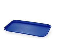 HENDI Bandeja de Servicio, GN 1/1, Amerbox, Rectangular, Multiusos, Bandeja para Servir Comida rápida, Bebidas, Fast Food, Bandeja de Cocina, 530x325x(H) 20mm, Azul, Polipropileno