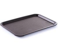 HENDI Bandeja de Servicio, Grande, Rectangular, Multiusos, resiste hasta 80°C, Bandeja para Servir Comida rápida, Bebidas, Fast Food, Bandeja de Cocina, 350x450x(H) 20mm, marrón, Polipropileno