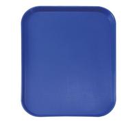 HENDI Bandeja de Servicio, pequeña, Rectangular, Multiusos, Bandeja para Servir Comida rápida, Bebidas, Fast Food, Bandeja de Cocina, 256x345x(H) 20mm, Azul, Polipropileno