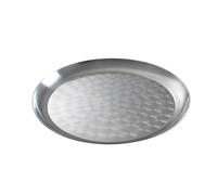 HENDI Plato Bandeja Fuente de Servicio, Redondo, Bandeja de Cocina para Servir, Decorar y presentar Alimentos como Carnes y fiambres, Bandeja de Fiesta, Multiusos, ⌀400x(H) 19mm, Acero Inoxidable