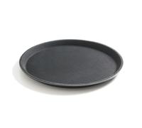 HENDI Bandeja de Servicio Redonda, Superficie Antideslizante, ⌀500x(H) 22mm, Negro, Fibra de Vidrio y Goma
