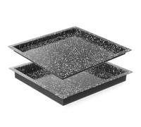 HENDI Bandeja GN 2/3, recubrimiento antiadherente de mármol, recipiente CONVECTOMAT CLASSIC, contenedor GN, resistente hasta 300°C, apta para hornos, 354x325x(H)40mm, acero esmaltado