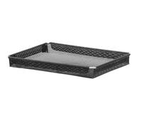HENDI Bandeja perforada para horno de alta velocidad, revestimiento antiadherente, reforzada, resistencia térmica hasta 260 °C, 290x190x(H)30mm, PTFE, acero inoxidable