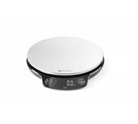 HENDI Báscula pesa balanza digital de cocina, pantalla digital LED, alta precisión, máximo 3 kg, 3 pilas AAA alcalinas de 1.5 V incluidas, 165x180x(h)31 mm, ABS, acero inoxidable