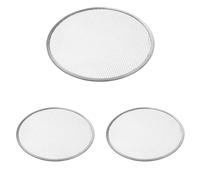 HENDI Base Bandeja Rejilla Malla Pizza, Rejilla redonda para hornear pizzas uniformemente, más crujientes, Bandeja redonda de malla para pizzas, horno, Diámetro 300 mm, Aluminio (Paquete de 3)