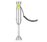 HENDI Batidora de mano, con cable en espiral, brazo batidor: 225mm, velocidad variable: 8500 a 16500 RPM, procesa hasta 3L, batidora de inmersión, ø65x(H)425mm, 220V/1000W, acero inoxidable, ABS