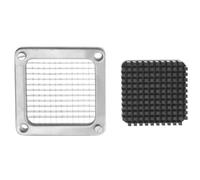 HENDI Bloque de corte 6 mm con placa de empuje | Acero inoxidable y Poliestireno, 110x110x(H)10mm