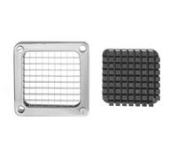 HENDI Bloque de cuchillas para cortador de patatas fritas, 9 mm, incluye placa de empuje, 110x110x(H)10mm, aluminio y acero inoxidable