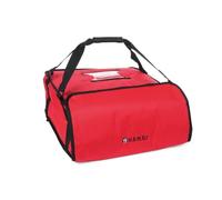 HENDI Bolsa de Transporte y Reparto de Pizzas, Bolsa Portapizzas con Aislamiento, Impermeable, Bolsa para la Entrega de Pedidos de Pizza y Comidas, Interior 45x45x(H) 18cm, Roja, 47x47x(H) 21cm