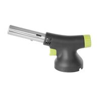 HENDI Cabezal de antorcha de cocina de llama continua, soplete flambeador, quemador, recargable con cartuchos de gas GLP 199039, mango ergonómico, versátil-seguro 360°, 185x65x(H)100mm, negro y verde