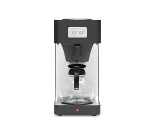 HENDI Cafetera de goteo, eléctrica, para café molido de filtro, incluye jarra de vidrio de 1,8L, portafiltro de polipropileno y tapa, cafetera de filtro, 230V, 2020W, 204x380x(H)425mm,acero inoxidable