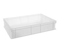 HENDI Caja para masa de pizza y de pan, 24L, caja de fermentación, apilable, sin tapa, apta para alimentos, recipiente contenedor porta masa alimentos, sin BPA, 600x400x(H) 130mm, HDPE