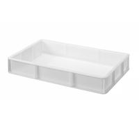 HENDI Caja para masa de pizza y de pan GN 1/1, caja de fermentación, apilable, sin tapa, apta para alimentos, recipiente contenedor porta masa alimentos, sin BPA, 530x325x(H)90mm, HDPE
