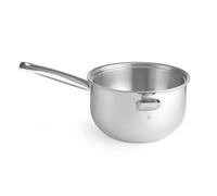 HENDI Cazo, olla, cazuela, para baño María, de doble pared, con depósito de agua, para fundir chocolate, apta para todas las fuentes de calor, 1 L, 330x165x(h)95 mm, acero inoxidable