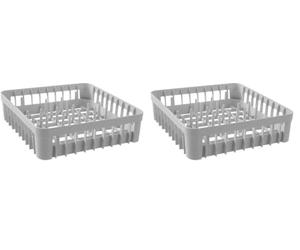 HENDI Cesta de Lavavajillas para Vasos - con 40 Pivotes de Soporte - 400 x 400 x (H) 110 mm (Paquete de 2)