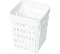 HENDI Cesta para cubiertos, blanca, 106x106x(H)140mm | olipropileno (PP), estructura perforada, base cuadrada