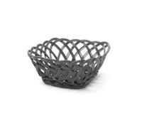 HENDI Cestas con laterales tejidos - cuadrado - Negro - 190x190x(H)80 mm