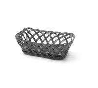 HENDI Cestas con laterales tejidos - rectangular - Negro - 225x150x(H)65 mm