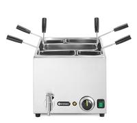 HENDI Cocedor de Pasta Profesional 25 L con 5 Cestas, Termostato 45-110°C, Válvula de Drenaje con Bloqueo Mecánico, 230V/3500 W, 601x326x(H)279mm, Acero Inoxidable