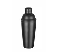 HENDI Coctelera, BarUp, 750ml, coctelera Cobbler de 3 piezas, uso universal, una herramienta todo en uno para preparar cócteles, ø85x(H)240mm, acero inoxidable con recubrimiento de polvo negro