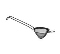 HENDI Colador de bar, cónico, colador de cóctel, colador de malla, colador de cocina, 75x220mm, acero inoxidable, negro