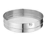 HENDI Colador de harina redondo, para harina y otros ingredientes secos, con lazo para colgar, colador de malla muy fina, colador de panadería, esparcidor de azúcar en polvo, ø308x(H)74mm, acero