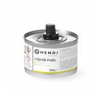 HENDI Combustible líquido, lata, con mecha, 24 unidades, sin hollín y sin olor, tiempo de combustión 6 horas, dietilenglicol puro, para calentadores de alimentos, calientaplatos, chafing dish, 200 gr