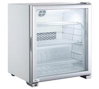 HENDI Congelador expositor de sobremesa, puerta triple cristal con calefacción, 90L, -22 / -14°C, 230V, 230W, 620x593x(H)680mm, acero pintado