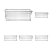 HENDI Contenedor de almacenamiento Gastronorm 1/1 - HACCP - Transparente - 28 L - 530x325x(H) 200 mm (Paquete de 5)