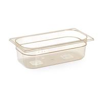 HENDI Contenedor Gastronorm 1/4 resistente a altas temperaturas - Grillamid - Transparente - 1.7 L - 265x162x(H)65 mm