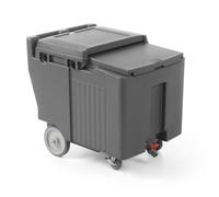 HENDI Contenedor isotérmico para hielo 110L, AmerBox, con tapa corredera y desagüe con grifo, 585x800x(H)745mm, HDPE