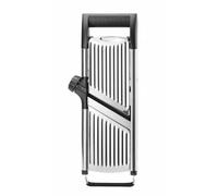 HENDI Cortador de verduras, mandolina de cocina multifuncional, rebanadora manual, 5 cuchillas, soporte antideslizante, 395x125x(h)200 mm, acero inoxidable, polipropileno y ABS