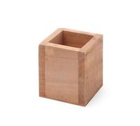 HENDI Cubertero de mesa cuadrado, 1 compartimento, 80x80x(H) 95mm, madera de paulownia