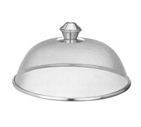 HENDI Cubierta Protectora para Alimentos ø25,5cm, Campana de Malla Fina en Acero Inoxidable con Perilla Superior, Cubreplatos Protector contra Insectos para Picnic, Barbacoa, Fiestas, Altura 13,5cm