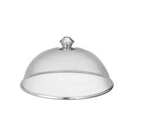 HENDI Cubierta Protectora para Alimentos ø30,5cm, Campana de Malla Fina en Acero Inoxidable con Perilla Superior, Cubreplatos Protector contra Insectos para Picnic, Barbacoa, Fiestas, Altura 17cm