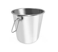 HENDI Cubo con asa, Cubo de Cocina para Uso alimentario, balde de Metal Multiusos, 10 L, ⌀278x(H) 235mm, Acero Inoxidable