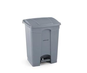 HENDI Cubo de Basura con Pedal de 68L, AMERBOX, Recipiente para Desechos, Contenedor de Residuos para Cocina, 490x410x(H) 660mm, Polipropileno Gris