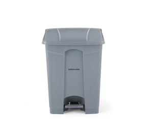HENDI Cubo de Basura con Pedal de 87L, AMERBOX, Recipiente para Desechos, Contenedor de Residuos para Cocina, 500x410x(H) 815mm, Polipropileno Gris