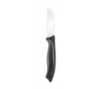 HENDI Cuchillo pelador, hoja recta, cuchillo mondador, cuchillo de cocina para pelar frutas y verduras, cuchillo torneador, 180x21x(H)15mm, acero inoxidable, PP, negro
