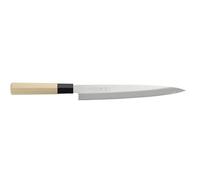 HENDI Cuchillo Yanagiba, cuchillo japonés para Sashimi y Sushi, cuchillo de cocina para filetear pescados pequeños y medianos, largo de la hoja: 270mm, largo total: 405mm, acero inoxidable