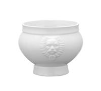 HENDI Cuenco, tazón, recipiente, con decoración de cabeza de león, para desayuno, sopas, cereales, postres, frutas, apto para lavavajillas y microondas, 2L, ø215x(H)155mm, ligero, porcelana blanca