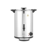 HENDI Dispensador de Bebidas Calientes Eléctrico, de Doble Pared, Hervidor para Agua y Vino Caliente, 30-100°C, 17L, 220-240V/2500W, 415x382x(H)480mm, Acero Inoxidable