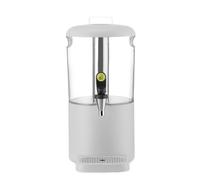 HENDI Dispensador de bebidas, UNIQ, 4 L, 315 x 211 x 431 mm, ABS, acero | Con barra de refrigeración extraíble, bandeja de goteo magnética, grifo antigoteo, dispensador de agua, dispensador de zumo