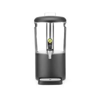 HENDI Dispensador de bebidas, UNIQ, 4L, 315 x 211 x (H)431 mm, ABS, acero | Con barra de refrigeración extraíble, bandeja de goteo magnética, grifo antigoteo, dispensador de agua, dispensador de zumo