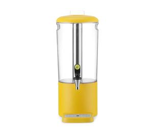 HENDI Dispensador de bebidas, UNIQ, 8L, 318 x 216 x 532 mm, ABS, acero | Con barra de refrigeración extraíble, bandeja de goteo magnética, grifo antigoteo, dispensador de agua, dispensador de zumo