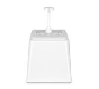 HENDI Dispensador de salsas con bomba, dosificadores de condimentos, reutilizable, libre de BPA, capacidad: 2,5 L, dosificación: 20 ml, 230x210x(H)327mm, blanco, ABS, polipropileno
