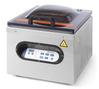 HENDI Envasadora al Vacío de Campana, 6 Niveles de Vacío, Función Marinado, Barra de Sellado 290x3,5mm, Bomba Rotativa 77 l/min,Tapa Transparente, 230V/630W, 425x359x(H)366mm, Acero Inoxidable